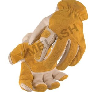 Versatile Grain Cowhide Palm Drivers Glove with Reinforced Palm