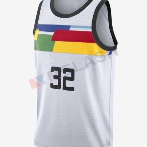 White Custom Dri-Fit Basketball jersey