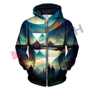 Zip Up Hoodie All-Over Print - Aesthetic Zip Ups - Festival Clothing