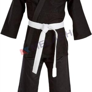 Custom Sports Black Karate Uniform for Kids & Adults