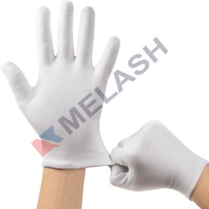 Cotton Gloves for Women and Men, Washable Stretch Cotton Gloves for Dry Hands and Eczeme Moisturizing Cloth Gloves, Coin Jewelry Silver Cotton Inspection Gloves