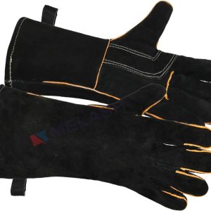 Welding Gloves, Heat/Fire Resistant Leather Barbecue Gloves,Mitts for Fireplace,BBQ,Welder,Grill,Oven,Stove,Tig