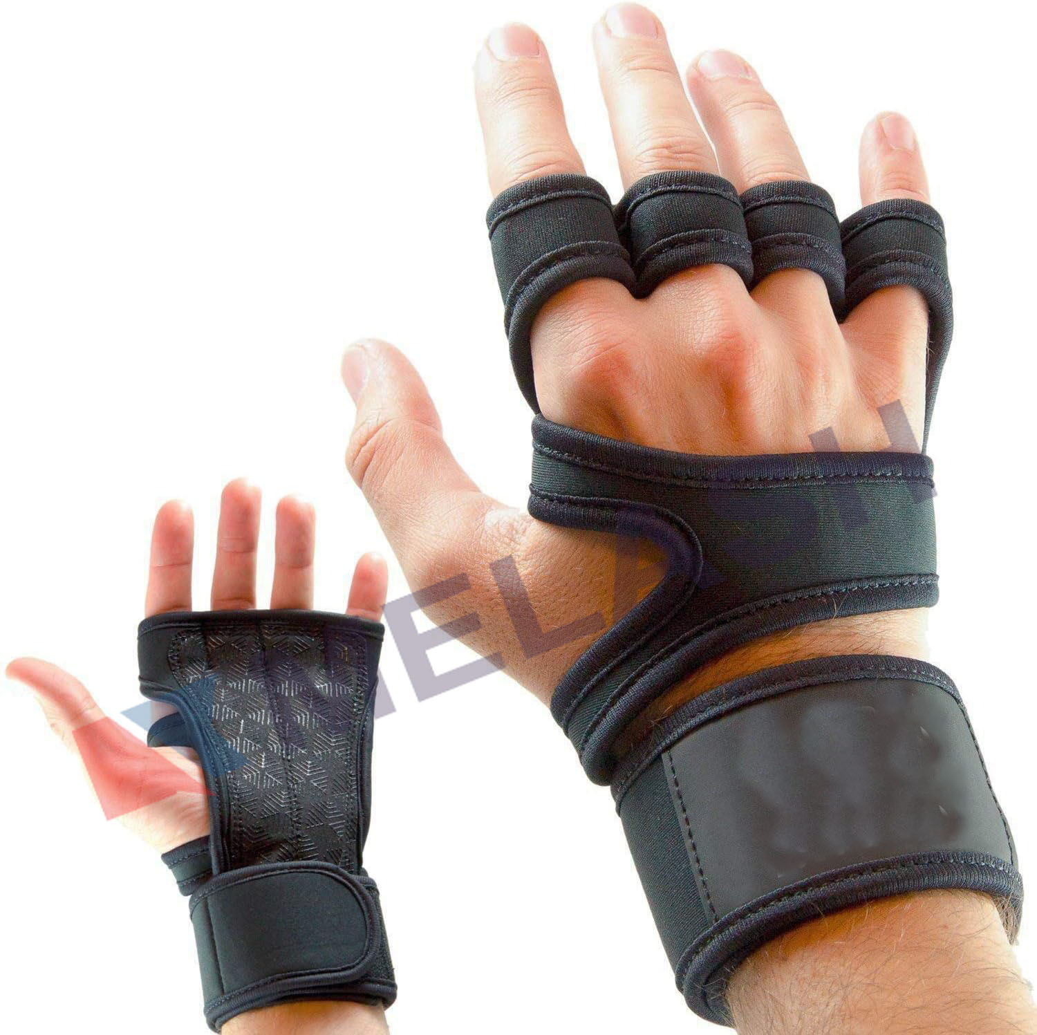 Sports Cross Training Gloves with Wrist Support for Fitness, WOD, Weightlifting, Gym Workout & Powerlifting - Silicone Padding, no Calluses - Men & Women, Strong Grip