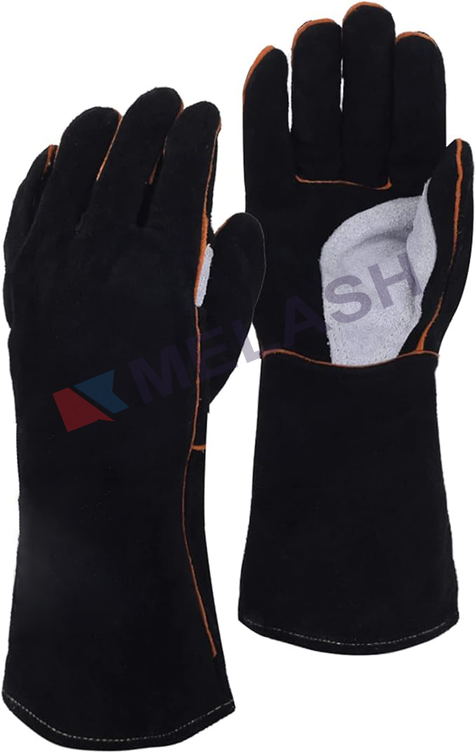 Welding Gloves 14 Inches Fire/Heat Resistant Leather For Mig,Tig,Stick,Forge,BBQ,Grill, Fireplace,Wood Stove, Furnace,Pot,Oven