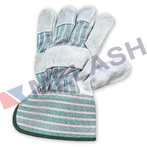 Premium suede cowhide leather palm work gloves w