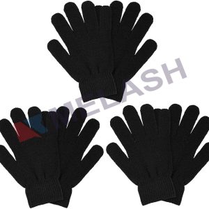 3 Pairs Winter Magic Gloves Adult Knit Gloves Warm Stretchy Knit Gloves One Size Fits Men Women Teens