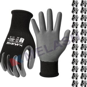 Premium Nylon Black Seamless Knit Glove
