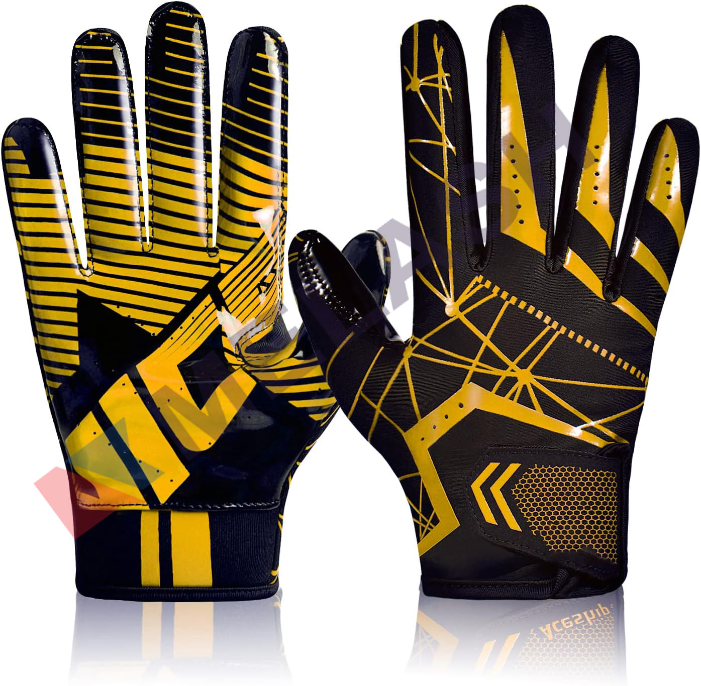 Football Gloves Adult Football Receiver Gloves,Enhanced Performance Football Gloves and High Grip Football Gloves for Adult and Kids