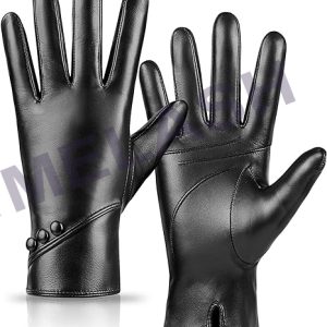 eather Gloves for Women Genuine Sheepskin, Womens Gloves Warm Thinsulate Lined, Winter Gloves Touchscreen Driving