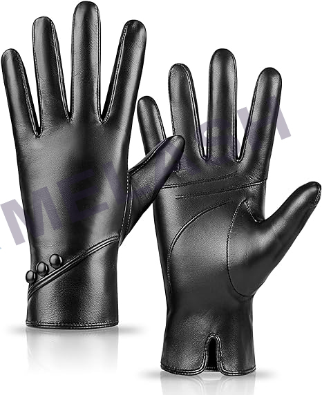 eather Gloves for Women Genuine Sheepskin, Womens Gloves Warm Thinsulate Lined, Winter Gloves Touchscreen Driving