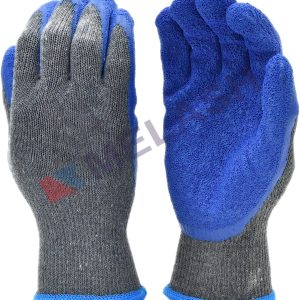 Economical Products - 3100-10 120 Pairs Large Rubber Latex Double Coated Work Gloves for Construction, gardening gloves, heavy duty Cotton Blend Blue