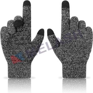 Winter Gloves for Men Women, Touch Screen Texting Warm Gloves with Thermal Soft Knit Lining,Elastic Cuff 3 Size Choice