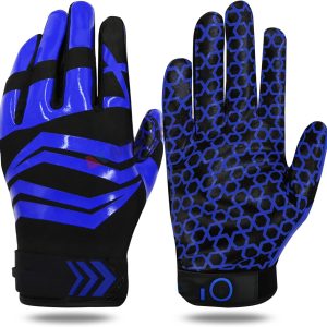 Football Gloves Adult Youth Upgrade Silicone High Non-Slip Grip Flexible Lightweight Receiver Glove Adults Sizes for Men Women Kids Boys
