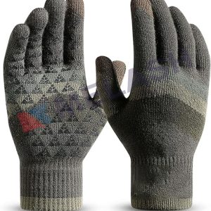 unisex Gloves for Men and Women, Touch Screen Anti-Slip Thermal Gloves with Elastic Cuff, Soft Knit Driving Gloves