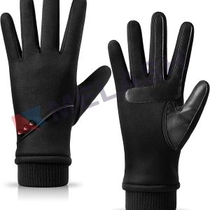 Winter Gloves Women with Touchscreen Fingers,Gloves for Women Water-Resistant with Anti-Slip Leather