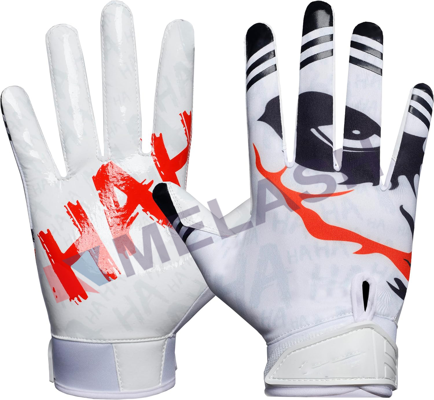 Sports Football Gloves-Receiver Gloves with Skin fit Stylish Design Tacky Grip for Youth and Adult of The Match