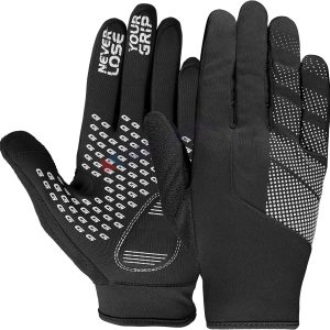 Ride Windproof Spring Fall Gel Padded Bicycle Gloves Thermal Cycling Gloves Cold Weather Thin Winter Cycling Gloves