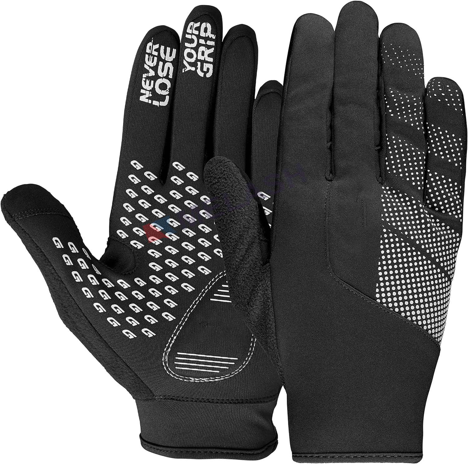 Ride Windproof Spring Fall Gel Padded Bicycle Gloves Thermal Cycling Gloves Cold Weather Thin Winter Cycling Gloves