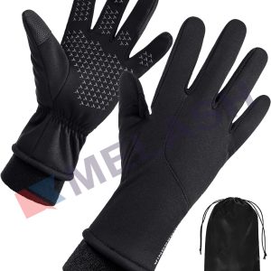 Winter Thermal Gloves Cycling Warm Gloves Cold Weather Sports Anti-Slip Windproof Gloves Men Women Touch Screen Riding Glove Hiking Driving Running Bike Jogging Gloves Unisex